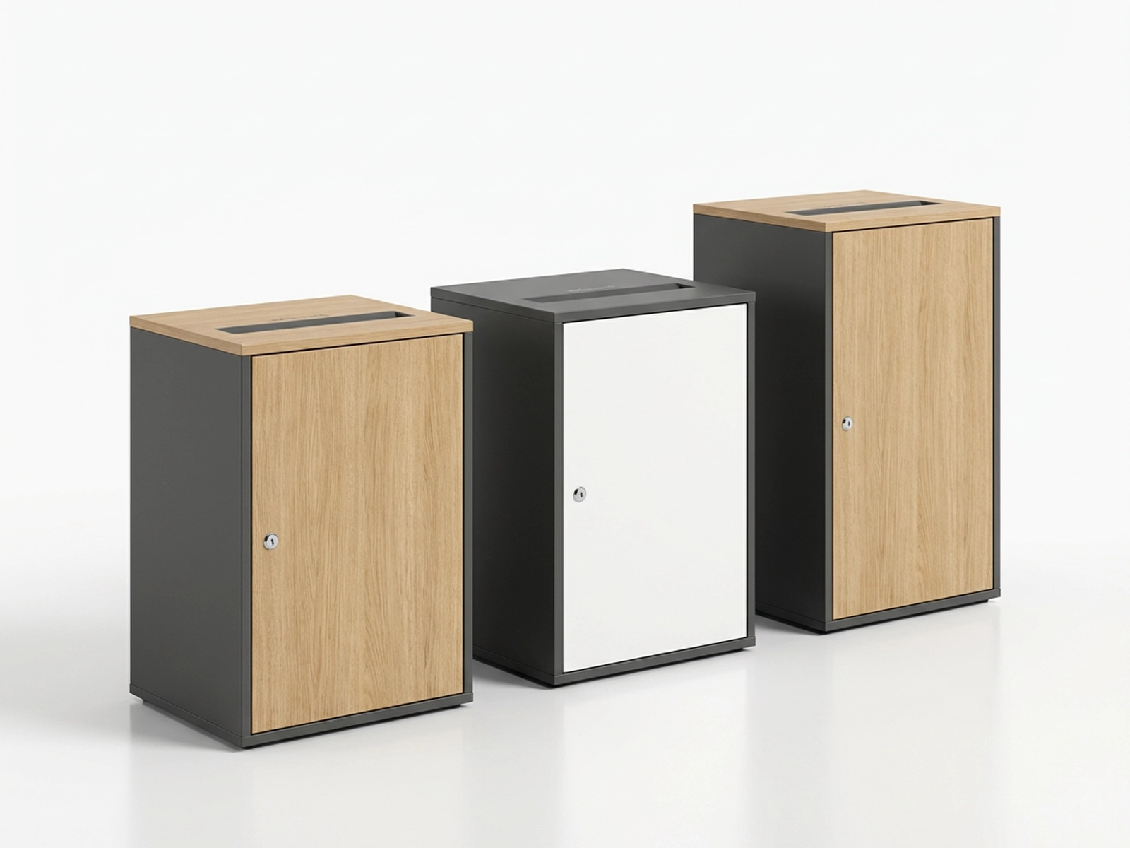 Confidential Shredding Consoles Lined Up