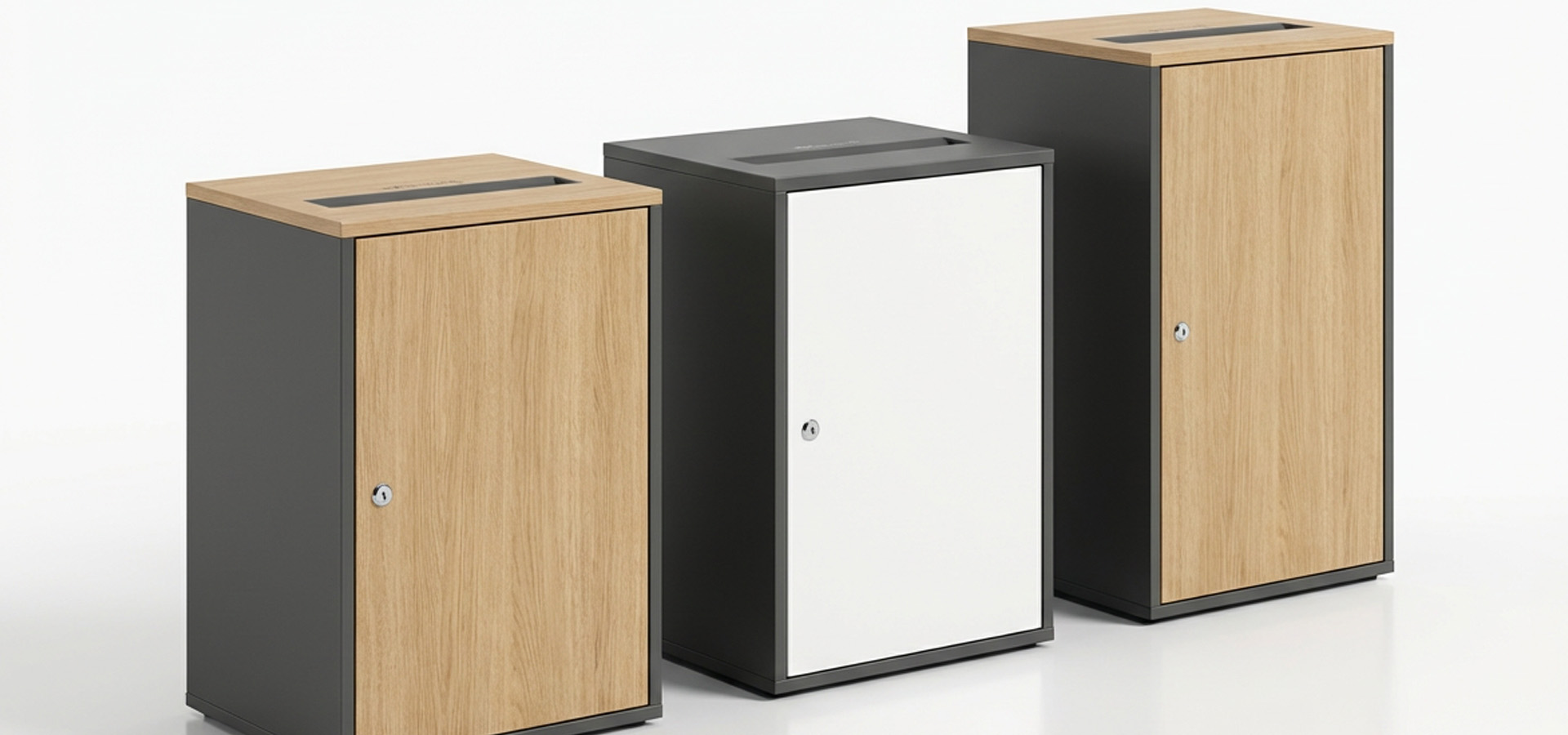 Secure Shredding Consoles, Waitunt to Be Filled With Confidential Documents